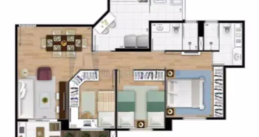 Apartamento para venda em são paulo, mooca, 3 dormitórios, 1 suíte, 2 banheiros, 1 vaga