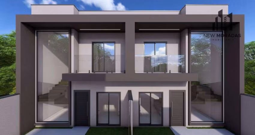 Sobrados em condominio, 3 dormitórios à venda, 110 m² - Xaxim.