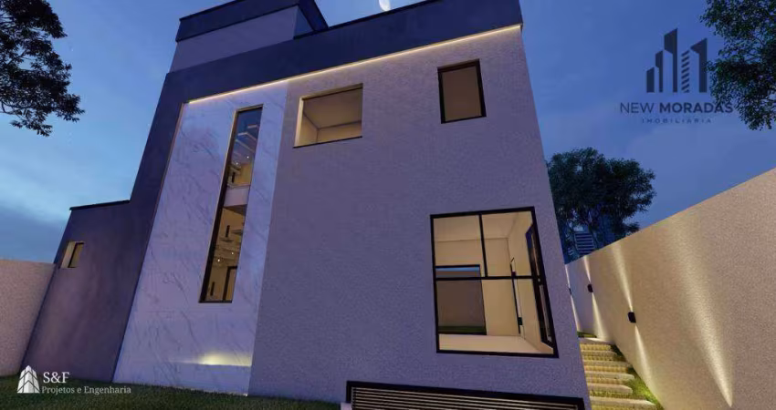 Sobrado com 3 dormitórios à venda, 202 m² por R$ 1.250.000 - Lindóia - Curitiba/PR