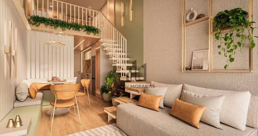 Loft com 1 dormitório à venda, 20 m² por r$ 379.000 - agua verde - curitiba/pr