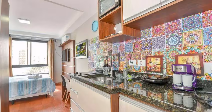 Studio mobiliado à venda, com 17m² - centro - curitiba/pr