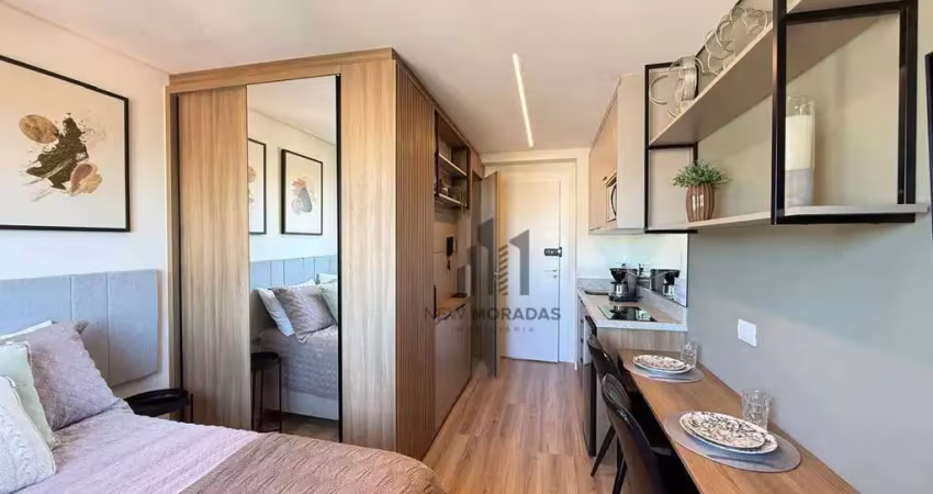 Studio para alugar mobiliado, 17 m² - novo mundo - curitiba