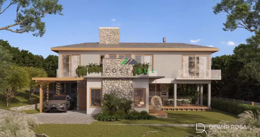 Residência contemporânea em construção – areias de macacu, garopaba/sc