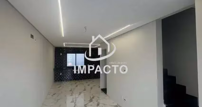 Sobrado novo com 2 dormitórios, churrasqueira  e 3 vagas de garagem