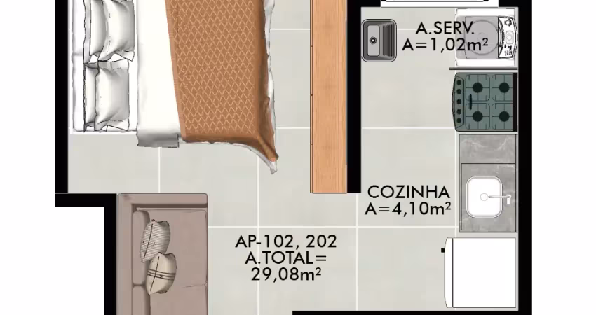 Lançamento no bessa – flat com varanda gourmet e 29m² por r$ 211 mil!