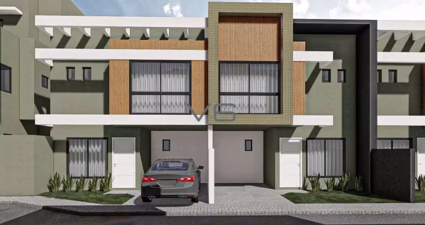 Casa alto padrão com 3 quartos, 130m² privativos, 2 vagas de garagem, no portão, curitiba - pr.