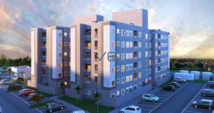 Apartamento padrão com 2 quartos, 42,39 m² privativos, 1 vaga de garagem, no Novo Mundo, Curitiba - PR.