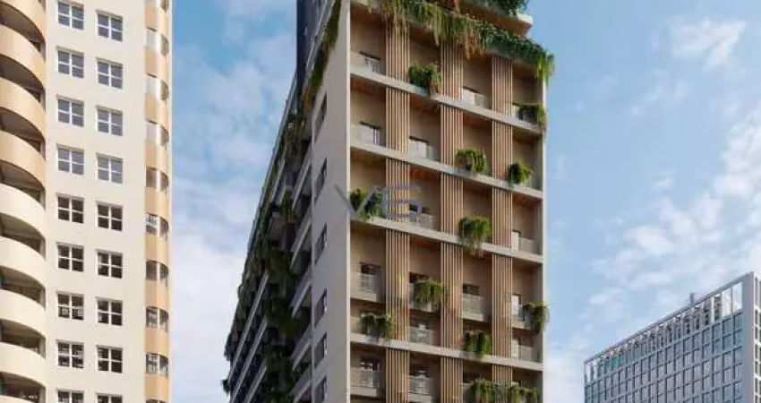 Studio com 22m² privativos, no Centro, Curitiba - PR.