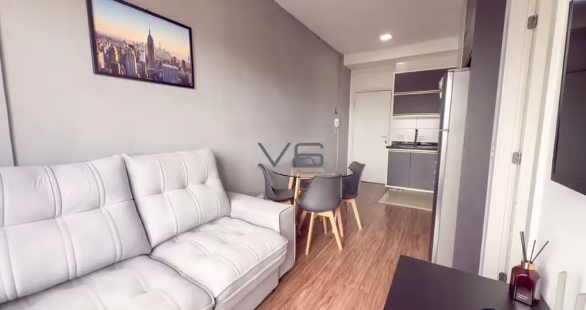 Apartamento studio semimobiliado com 31 m² privativos, no portão, curitiba - pr.
