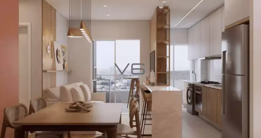 Apartamento com 60 m² privativos,2 quartos, 1 vaga de garagem, no novo mundo, curitiba-pr.