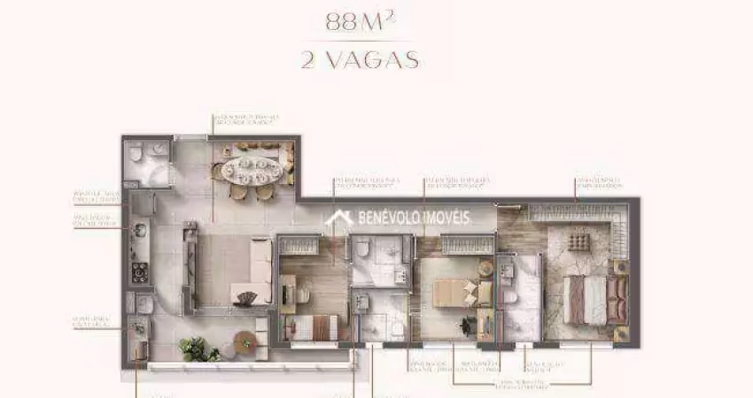 Apartamento com 3 dormitórios à venda, 88 m² por r$ 1.026.000,00 - alphaville - barueri/sp
