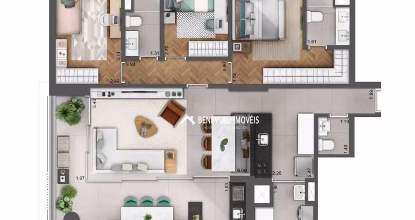Apartamento com 2 dormitórios à venda, 70 m² por r$ 1.450.000,00 - perdizes - são paulo/sp