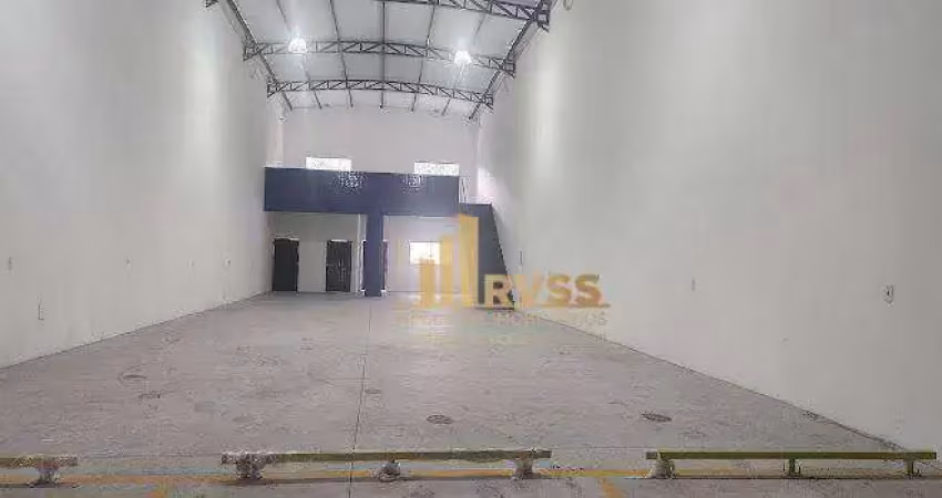 Galpão/depósito/armazém a/c 313m², h= 7m, 2 wc, mezanino 45m² recém-construído