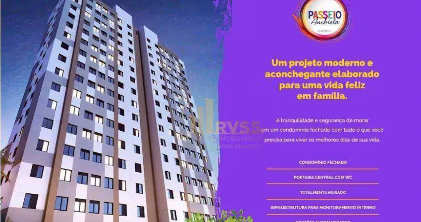 Aptos com plantas de 38 à 40m² com lazer. - 02 dormitórios