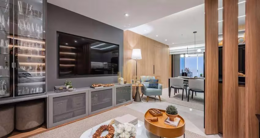 Belissimo apartamento 120m², todo (planejado, decorado e mobiliado), 3 dormitórios sendo 1 suíte e 2 vagas