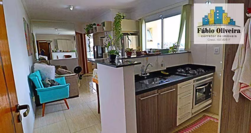 Cobertura com 2 dormitórios à venda, 47 m² por r$ 375.000,00 - vila helena - santo andré/sp
