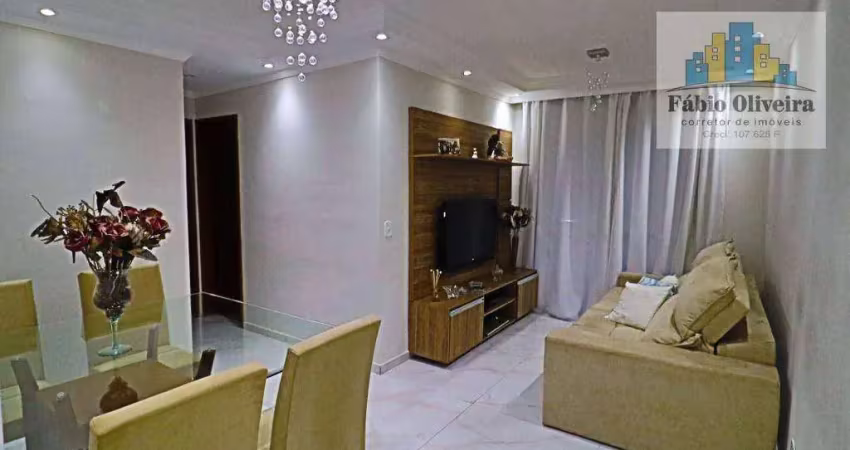 Apartamento condominio adriático  com 2 dormitórios à venda, 54 m² por r$ 265.000 - jardim do estádio - santo andré/sp