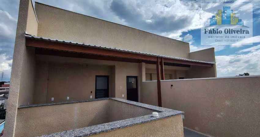 Cobertura com 2 dormitórios à venda, 48 m² por r$ 450.000 - vila vitória - santo andré/sp