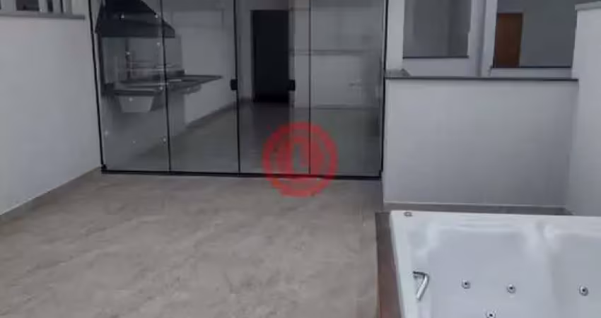 Cobertura duplex nova com elevador e pronto para morar! Bairro Paraíso em Santo André/SP, com 131m2, 3 quartos, 3 wc e 2 vagas de garagem!