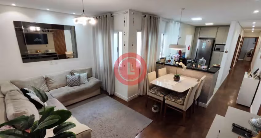 Apartamento de 83,74m2 com 3 dormitórios, 1 suíte, 2 banheiros e 2 vagas à venda no bairro santa maria, santo andré-sp.