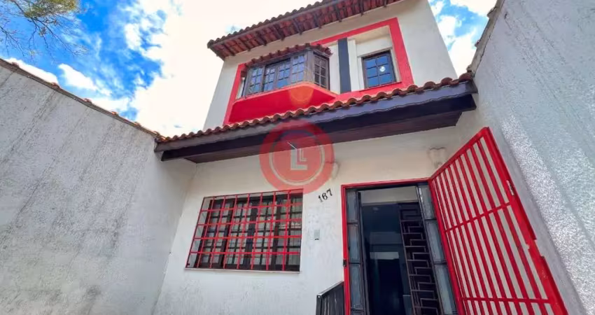 Sobrado de 207m2, comercial/residencial para locação no casa branca, centro de santo andré-sp. terreno com 125m2 (5x25) e construção de 207m2.