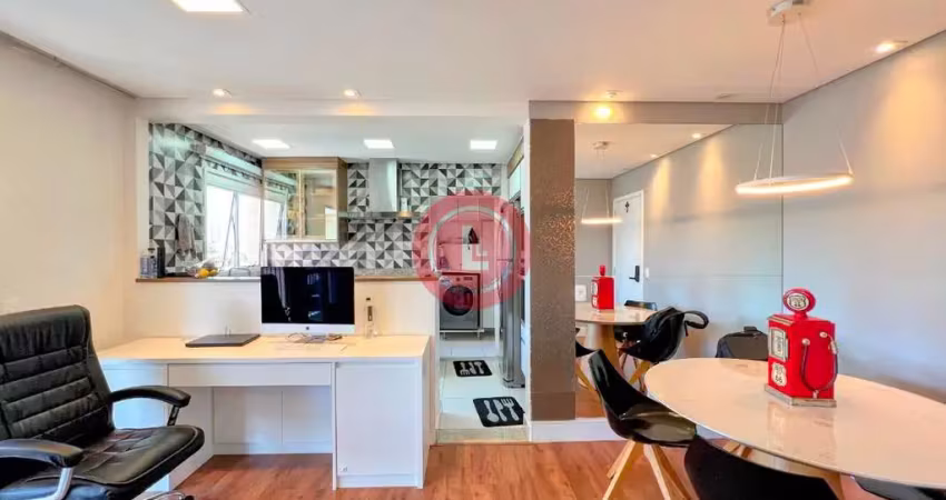 Apartamento de 86m2 com 2 quartos (sala ampliada) e 2 vagas, à venda no royale tresor! jardim bela vista em santo andré sp!