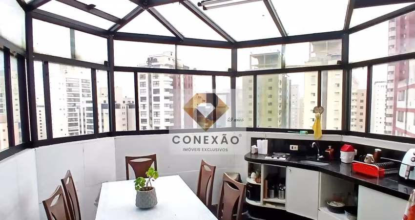 Cobertura duplex com 186m², 3 dormitórios (suíte com terraço), área gourmet e 2 vagas – vila mascote