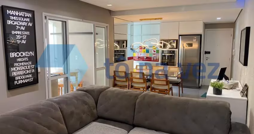 Apartamento porteira fechada à venda - varanda gourmet - 3 dormitórios- vila valparaíso, santo andré