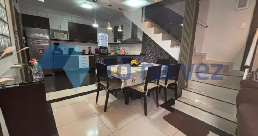 Sobrado à venda com 190m² e 3 dormitórios na vila alzira - santo andré - sp