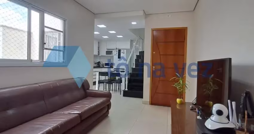 Cobertura com 110m² à venda, 2 dormitórios e churrasqueira no campestre - santo andré - sp