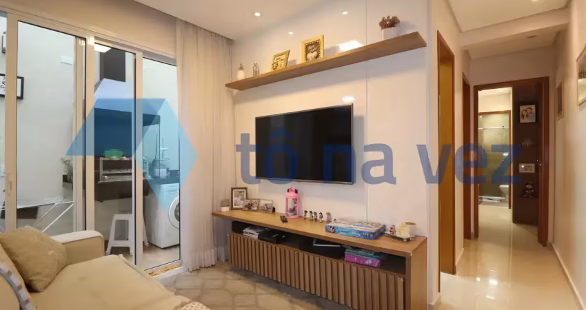 Apartamento à venda com 68m², 2 dormitórios e churrasqueira em vila valparaíso, santo andré - sp