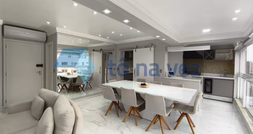 Apartamento 113m² à venda com 3 dormitórios e varanda gourmet em santo antônio, são caetano do sul