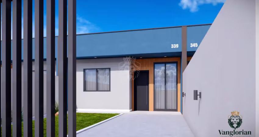 Casa nova, 2 quartos, 2 salas, garagem, financia - veneza, fazenda rio grande