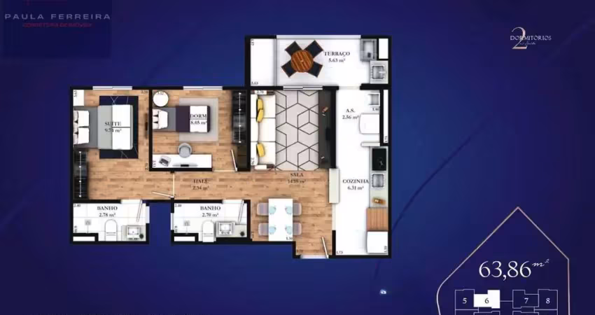 2 dorms c/ varanda gourmet - prédio novo - entrega junho/26 - lazer completo