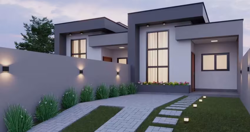 Casa moderna com piscina em obras, entrega dez/2025