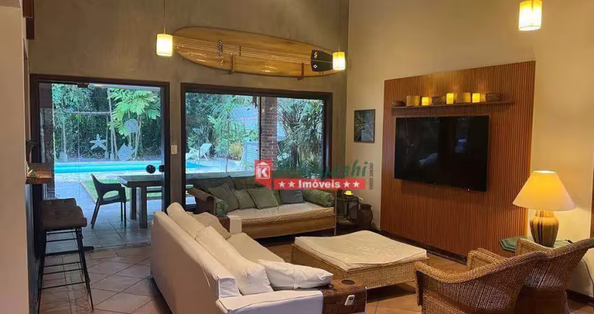 Casa com 4 dormitórios, 244 m² - venda por r$ 4.100.000,00 ou aluguel por r$ 3.600,00/dia - riviera módulo 18 - bertioga/sp