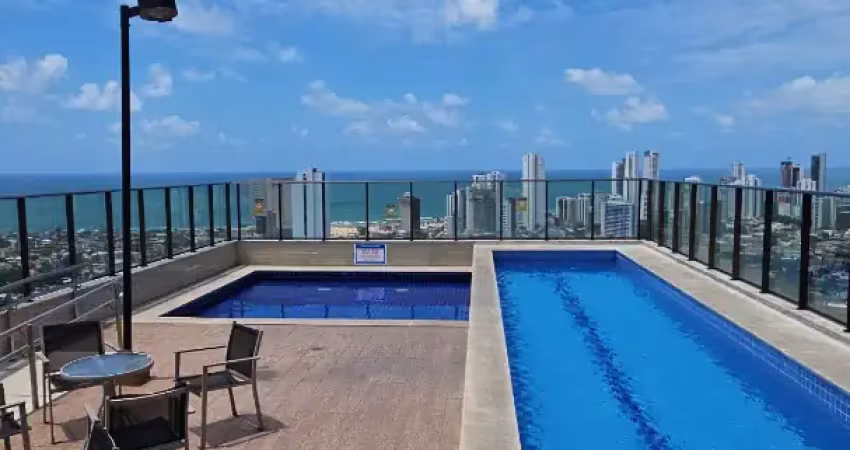 Alugo excelente flat mobiliado em andar alto no beach class excelsior