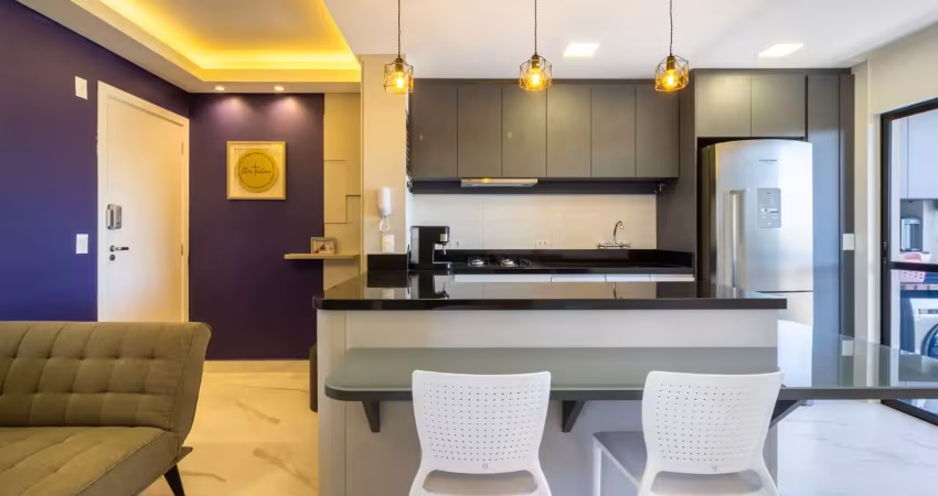 2 quartos com suíte 100% mobiliado no novo mundo | 53 m² privativos