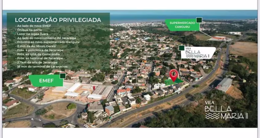 Lançamento casas a venda em jacaraipe com 2 suites e quintal - vila bella maria 2
