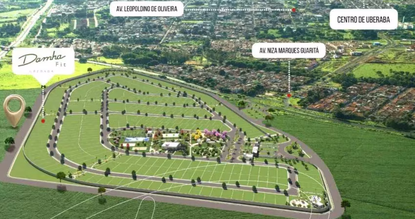 Terreno em condominio à venda, loteamento residencial damha fit - uberaba/mg