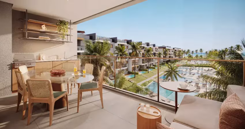 Apartamento com 59 m² 2 quartos sendo 1 suíte na beira mar do cupe em porto de galinhas ipojuca pe