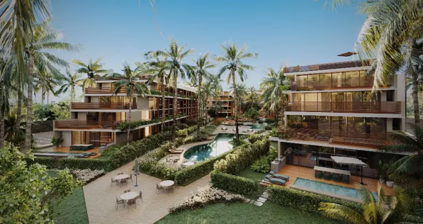 Apartamento térreo com 2 suítes na beira mar do pontal do cupe porto de galinhas