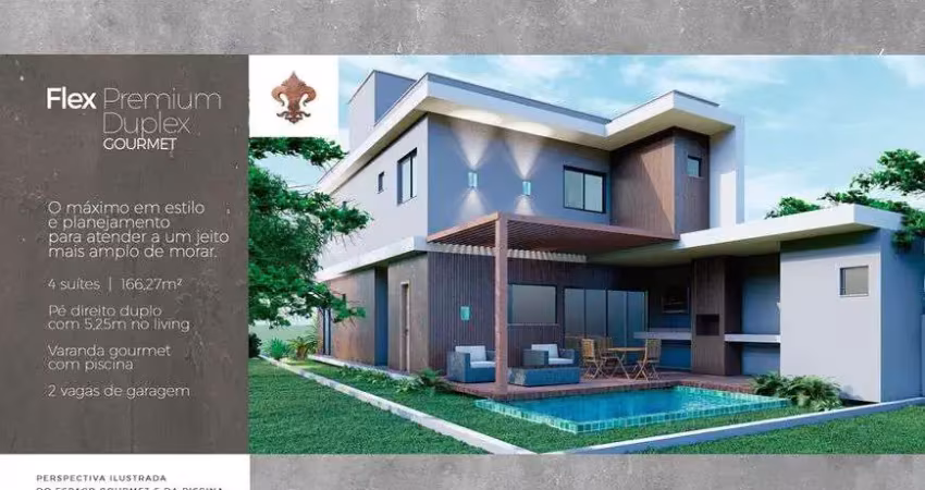 Excelente casa à venda com 3 ou 4 suítes em condomínio fechado em abrantes