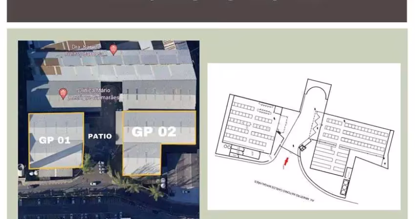 Galpão para aluguel possui 1200 metros quadrados em miragem
