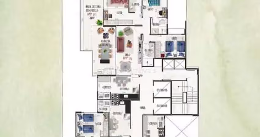 Apartamento com 2 quartos sendo 1 suíte para venda no bairro jardim glória em juiz de fora
