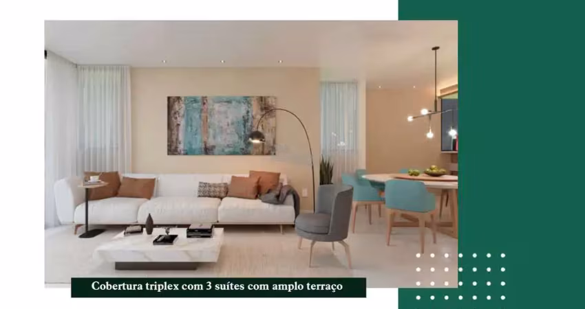 Cobertura 3 quartos sendo 3 suítes a venda no centro de juiz de fora