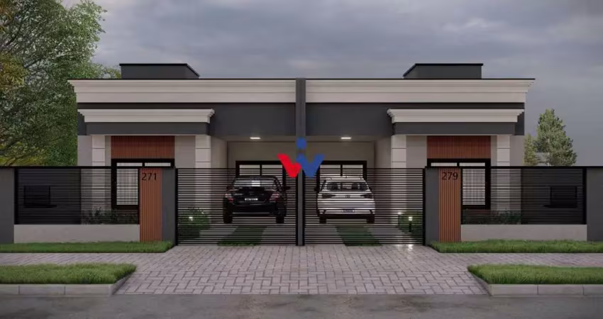 Casa com 82m , 03 dormitórios, sendo 01 suíte, próximo ao condor, araucária-pr