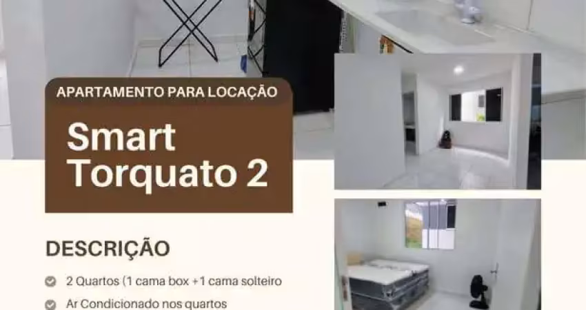 Apartamento mobiliado no smart torquato 2 - 1.500k   - ao lado do baratarão