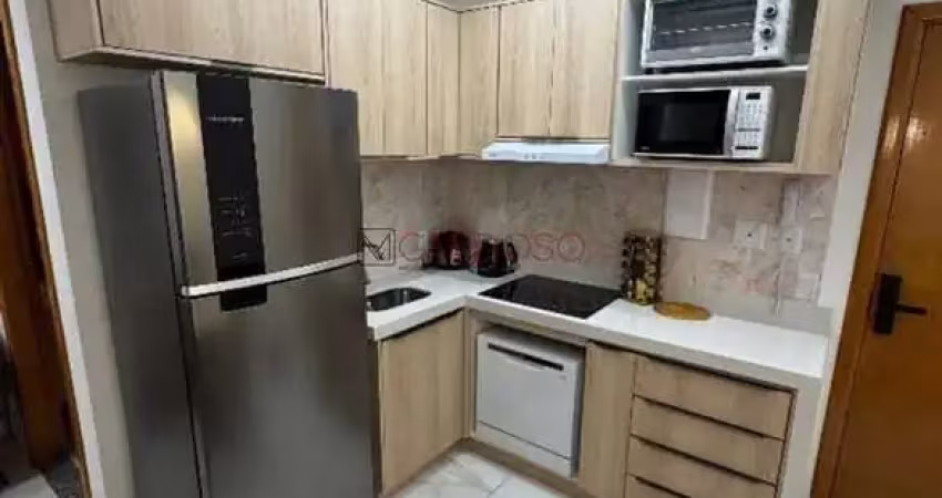 Apartamento na av. das araucária, 02 quartos decorado, porteira fechada