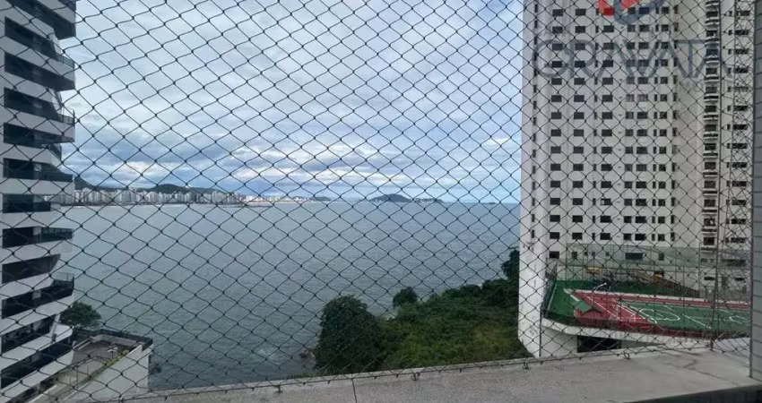 Apartamento asturias  -  guarujá. vista mar total e lazer de clube.